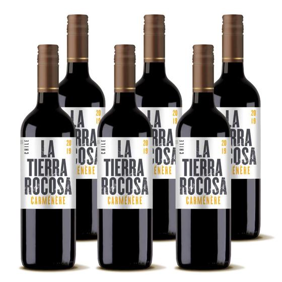 Imagem de Kit 6 Vinhos La Tierra Rocosa Carménère Tinto Chile 750ml