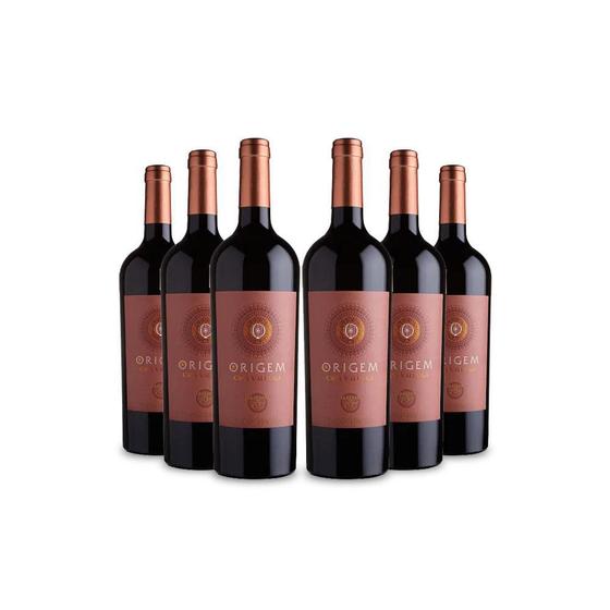 Imagem de Kit 6 Vinhos Origem Tinto Seco Carmenere Casa Valduga 750 Ml