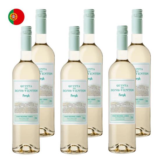 Imagem de Kit 6 Vinhos Quinta de Bons Ventos Fresh Branco Portugal 750ml