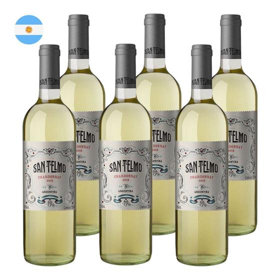 Imagem de Kit 6 Vinhos San Telmo Chardonnay Branco Argentina 750ml