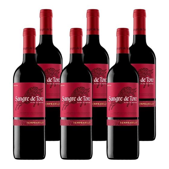 Imagem de Kit 6 Vinhos Sangre de Toro Tempranillo Tinto Espanha 750ml