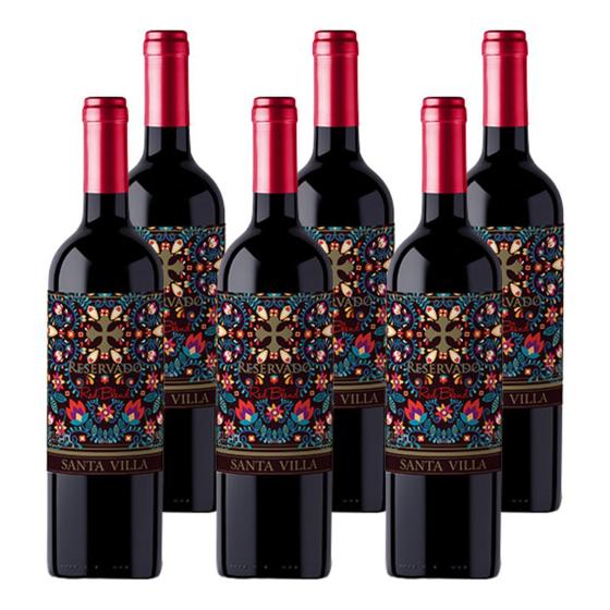 Imagem de Kit 6 Vinhos Santa Villa Reservado Red Blend Tinto Chile 750ml