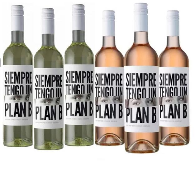 Imagem de Kit 6 Vinhos Siempre Tengo un Plan B- (3 Vinhos Rosés + 3 Vinhos Branco)