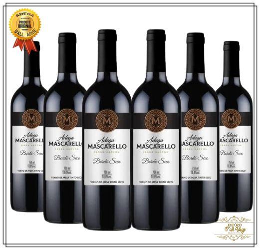 Imagem de Kit 6 Vinhos Tinto Adega Mascarello Bordô Seco 750ml