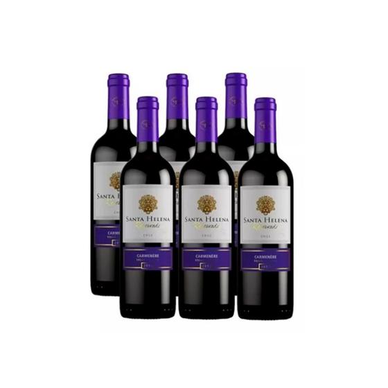 Imagem de Kit 6 vinhos tinto santa helena reservado carmenere-750 ml