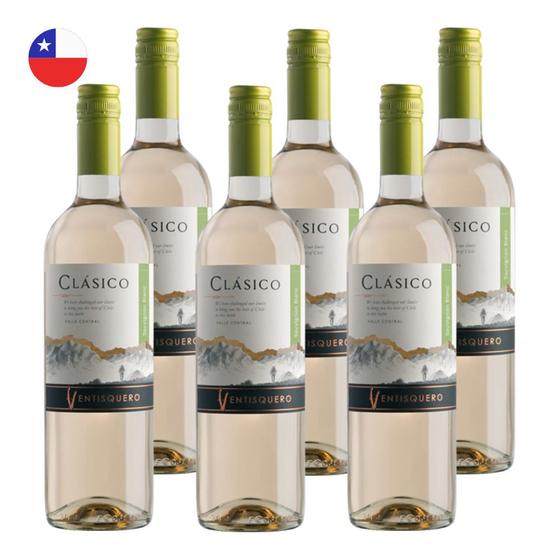 Imagem de Kit 6 Vinhos Ventisquero Clásico Sauvignon Blanc Branco Chile 750ml