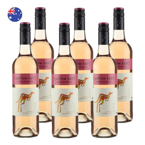 Imagem de Kit 6 Vinhos Yellow Tail Pink Moscato Rosé Austrália 750ml