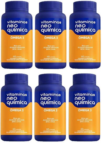 Imagem de Kit 6 Vitamina Ômega 3 com 60 Cápsulas - Neo Química