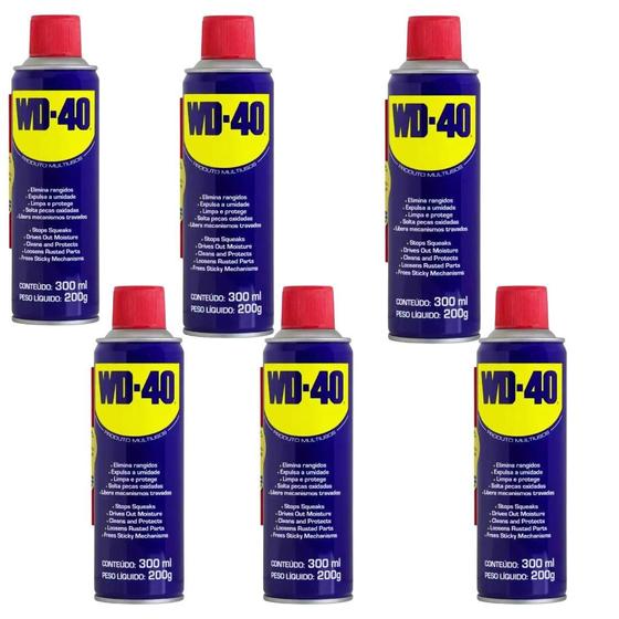 Imagem de Kit 6 Wd-40 Spray Multiuso 300ml Manutenção E Reparos