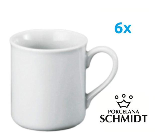 Imagem de Kit 6 Xícara Caneca Café C/ Leite Chocolate Porcelana Schmidt