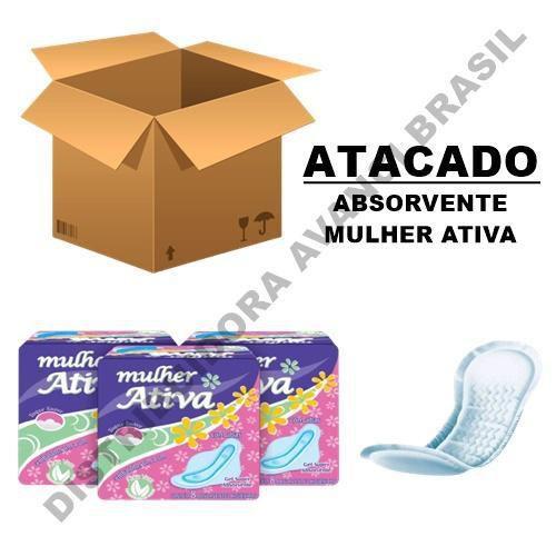 Kit 60 Absorventes Mulher Ativa Sem Abas Atacado Menor preço em Kit 60 Absorventes Mulher Ativa Sem Abas Atacado