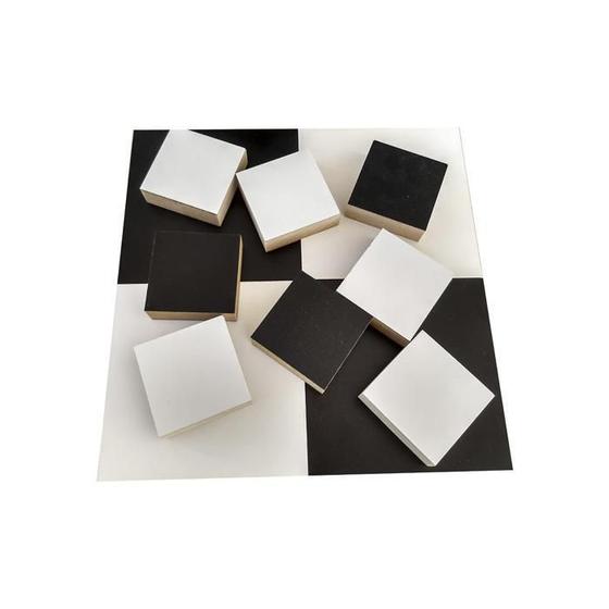 Imagem de Kit 60 Blocos Mdf Preto 7X7 Cm