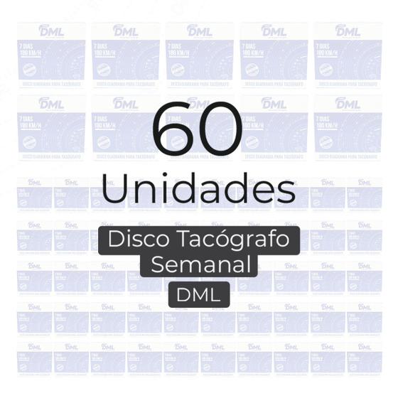 Kit 60 Caixas Disco Tacógrafo Semanal 7 Dias 180 Km Dml - Disco ...
