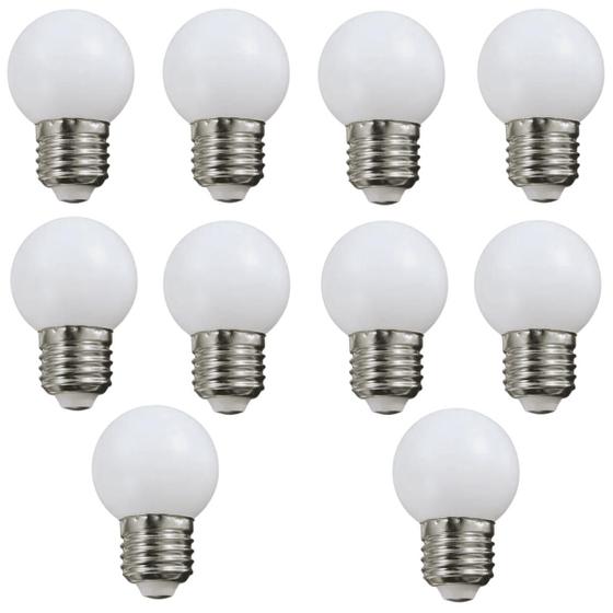 Imagem de Kit 60 Lâmpadas Led Bolinha 3w 127v Branco Frio E27 Decorativa Varal de Luz Camarim Abajur Espelho Lustre G45