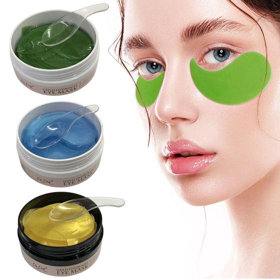 Imagem de Kit 60 Máscaras Trata Olheiras Colágeno Adesivo Antirrugas Gel Pads Cuidado Com a Pele Para Olhos