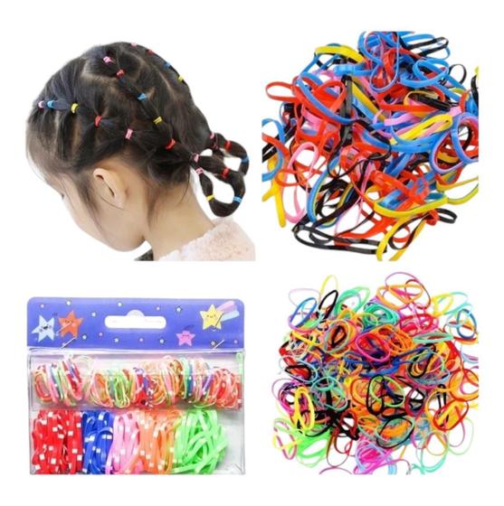 Imagem de Kit 600 Xuxinhas Elásticos De Silicone Colorida Com Bolinha