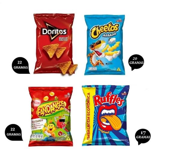 Imagem de Kit 62 Un Salgadinho Fandangos + Doritos + Ruffles +Cheetos