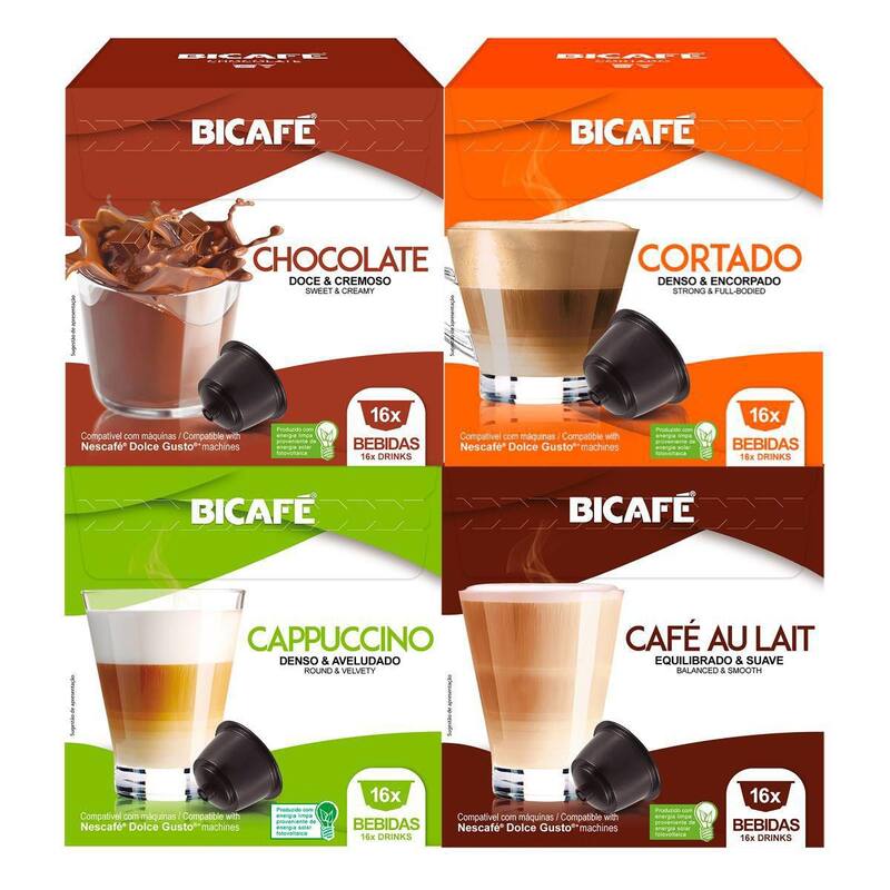 Kit 64 Cápsulas Compatíveis Dolce Gusto Bebida Bicafé - Cápsulas de ...