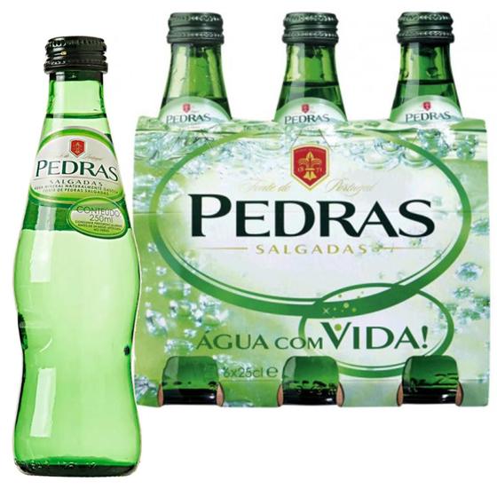 Imagem de Kit 6Und Água Mineral Natural Com Gás Pedras Salgadas 250Ml