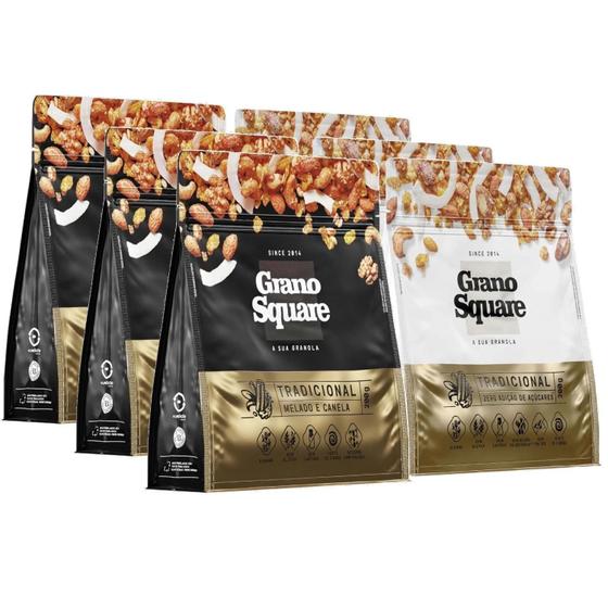 Imagem de Kit 6Und Granola Premium Zero E Tradional Granosquare 200G