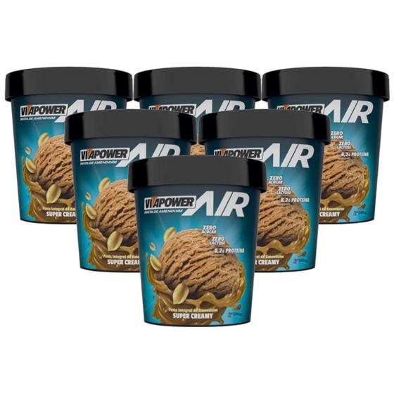 Imagem de Kit 6Und Pasta De Amendoim Vitapower Air Super Creamy 280G