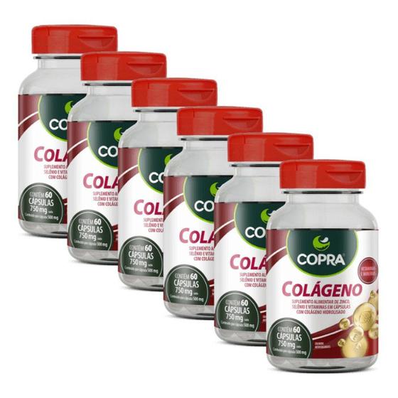 Imagem de Kit 6uni Colágeno com Vitaminas e Minerais 60 cáps - Copra