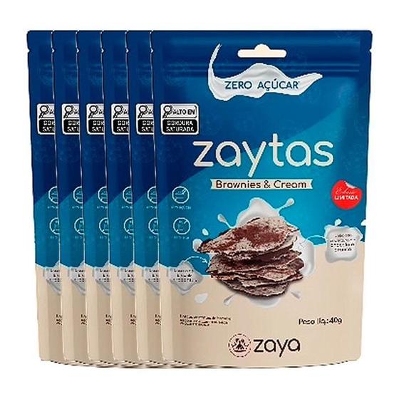 Imagem de Kit 6X: Biscoito Zaytas Brownies & Cream Sem Glúten Zaya 40G