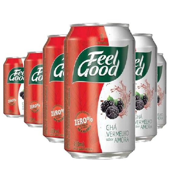 Imagem de Kit 6X Chá Vermelho Com Amora Feel Good 330Ml