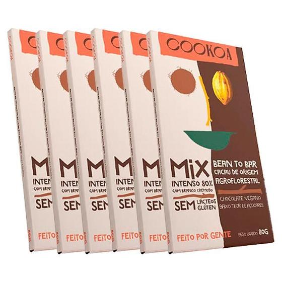 Imagem de Kit 6X: Chocolate Mix Intenso 80% E Branco Cremoso Vegano