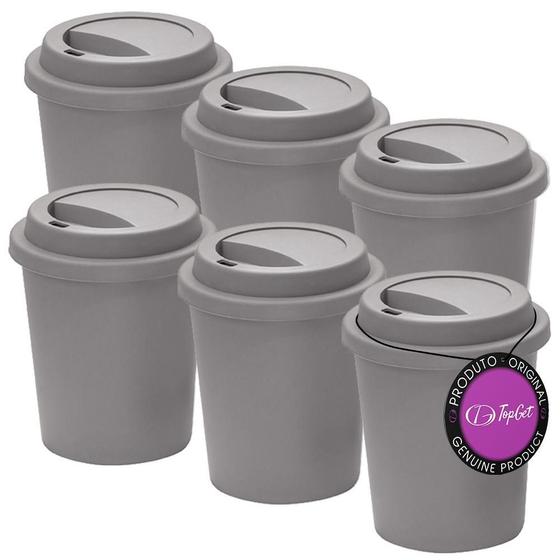 Imagem de Kit 6X Copos Para Viagem 350 Ml Nepal Topget - Cinza