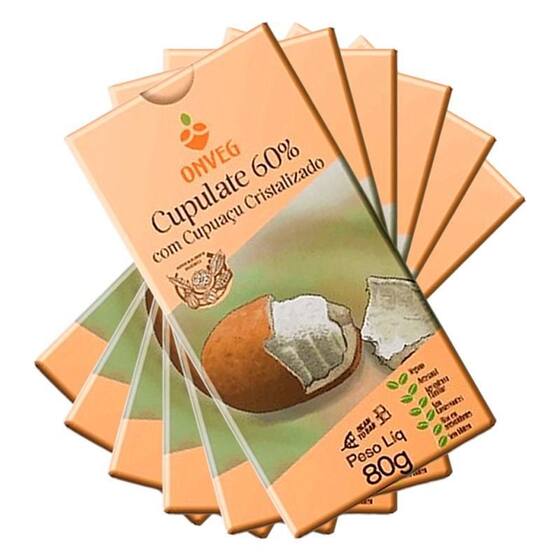 Kit 6X: Cupulate 60% Com Cupuaçu Cristalizado Onveg 80G - Chocolate ...