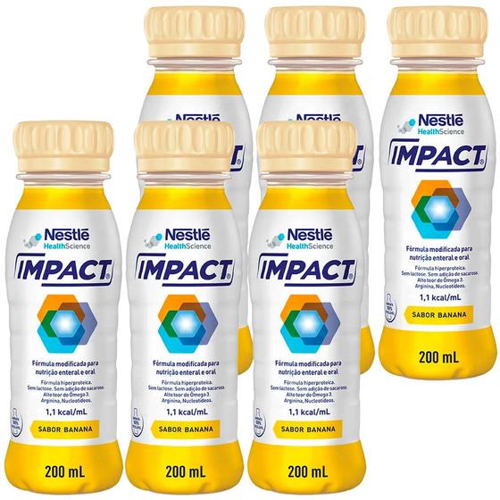 Imagem de Kit 6x Impact Banana - 200ml cada - Nestle