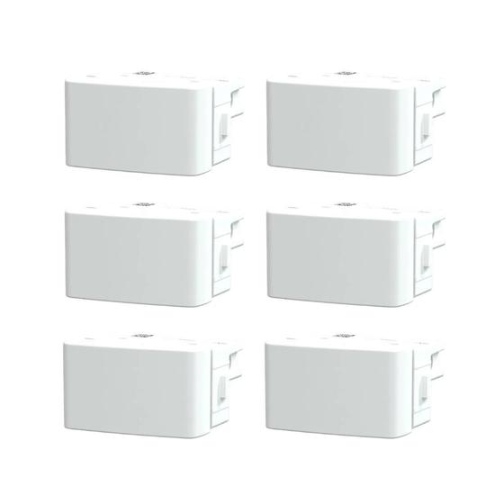 Imagem de Kit 6x Interruptor Branco Simples Lunare Up Schneider S40010