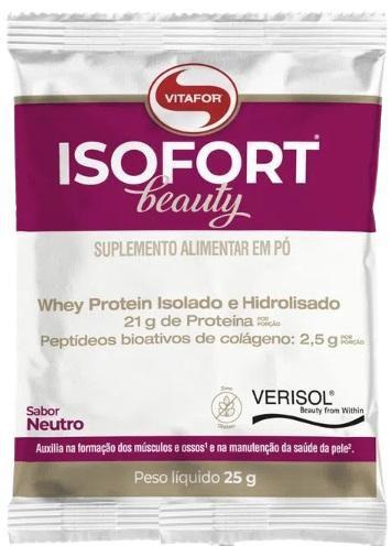 Imagem de Kit 6X: Isofort Beauty Whey Protein Neutro Vitafor 25g