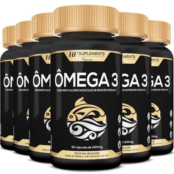 Kit 6X Omega 3 Aumenta Imunidade 60 Capsulas Gelatinosas HF