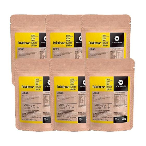 Imagem de Kit 6X: Palatinose Limão Sachê Housewhey 25g