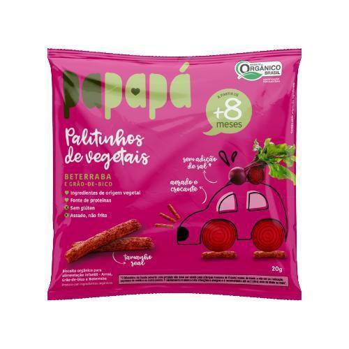 Imagem de Kit 6X: Palitinhos De Vegetais Infantil Beterraba Papapá 20G