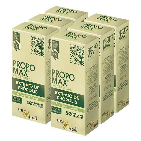 Imagem de Kit 6x Propomax Extrato de Própolis Verde (495MG) 30 Cápsulas - Apis Flora