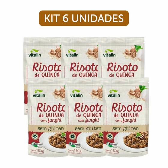 Imagem de Kit 6X: Risoto de Quinoa com Funghi Orgânico Sem Glúten Vitalin 150g