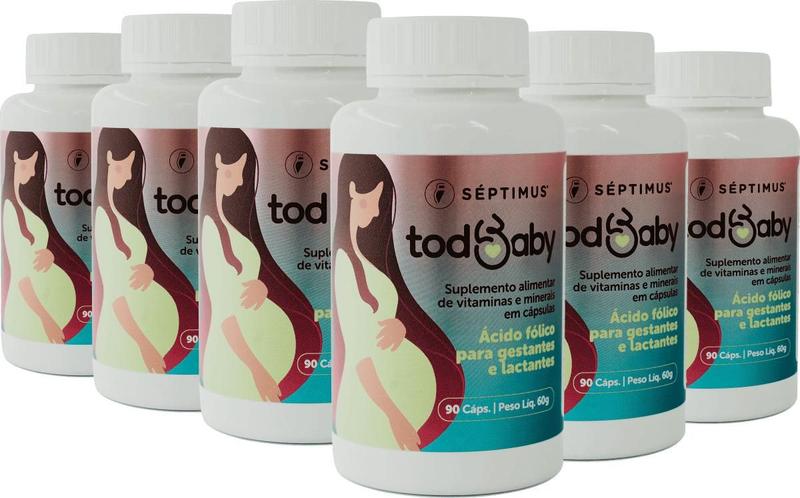 Imagem de Kit 6x TodBaby  Suplemento p/ gestante  90 cápsulas  Vitaminas