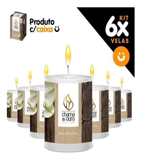 Imagem de Kit 6x Vela Aromática Vela Perfumada 60g - Baunilha Vanilla