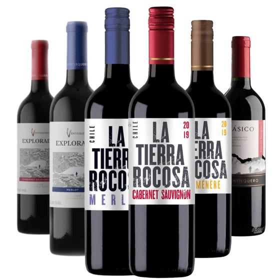 Kit 6x Vinhos Tintos Chilenos Menor preço em Kit 6x Vinhos Tintos Chilenos
