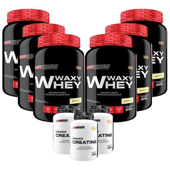 Imagem de Kit 6x Waxy Whey 900g + 3x Power Creatina 100g - Bodybuilders