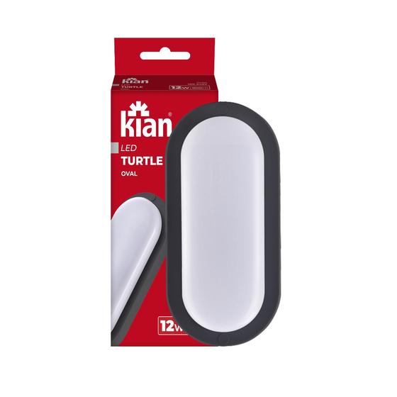 Imagem de Kit 7 Arandela Tartaruga Led Preta Ip65 12w Branco Neutro 4000K