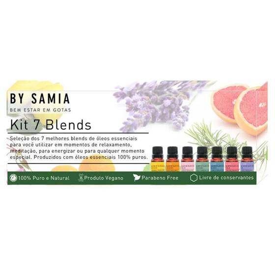 Imagem de Kit 7 Blends Óleos Essências By Samia