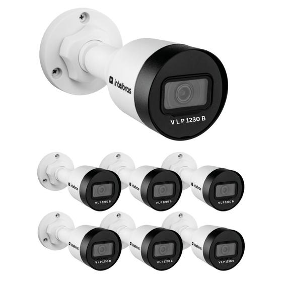 Imagem de Kit 7 Câmera IP 2 Megapixels 3.6mm 30m VLP 1230 B Intelbras