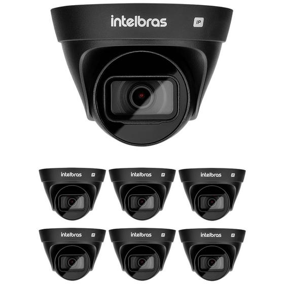 Imagem de Kit 7 Câmeras IP 2 Megapixels 2.8mm 30m PoE VIP 1230 D BLACK G4 Intelbras