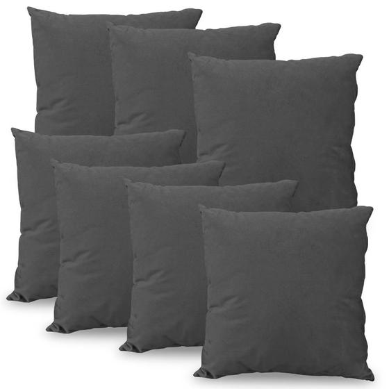 Imagem de Kit 7 Capas de Almofada Suede Decoração Sala Premium 40x40