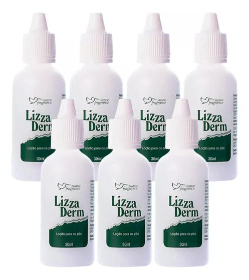 Imagem de Kit 7 Loção Lizza Derm Para Os Pés Suave Fragrance 30ml