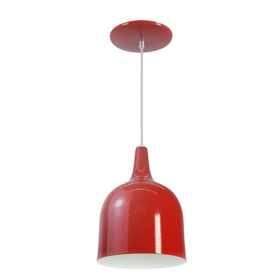 Imagem de Kit 7 Luminária Pendente Gota Com Interior Branco Brilho Com Fiação 110/220v